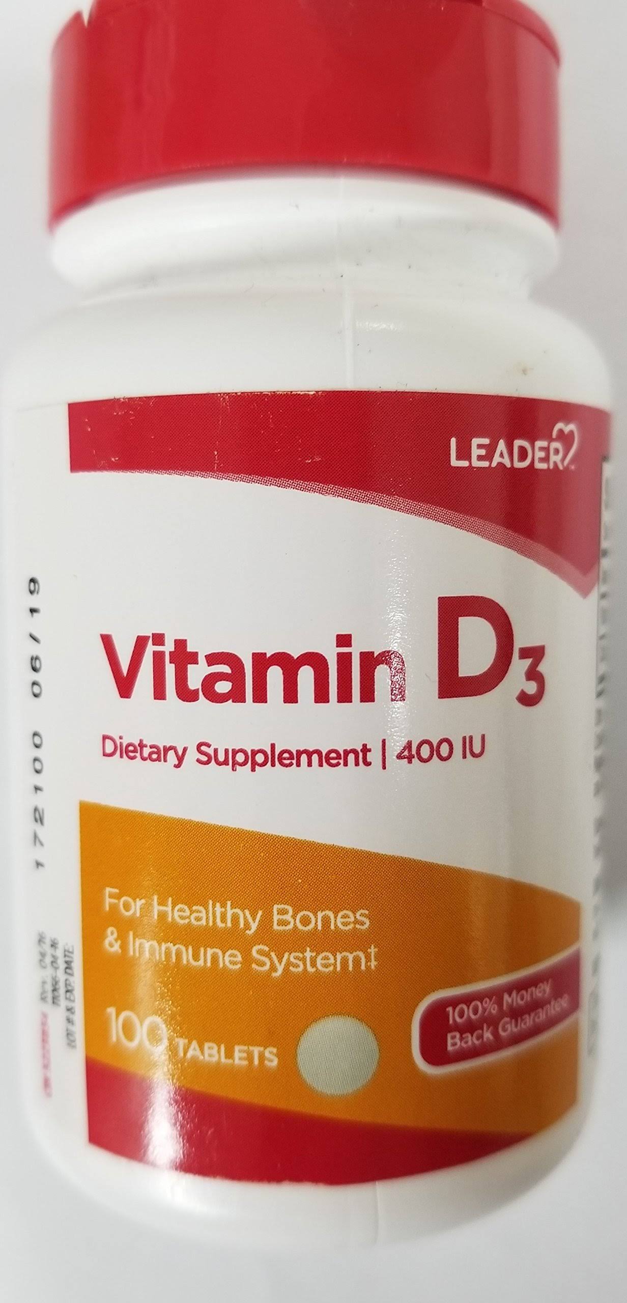 Leader D Dietary Supplement - 400IU, 100 Tablets