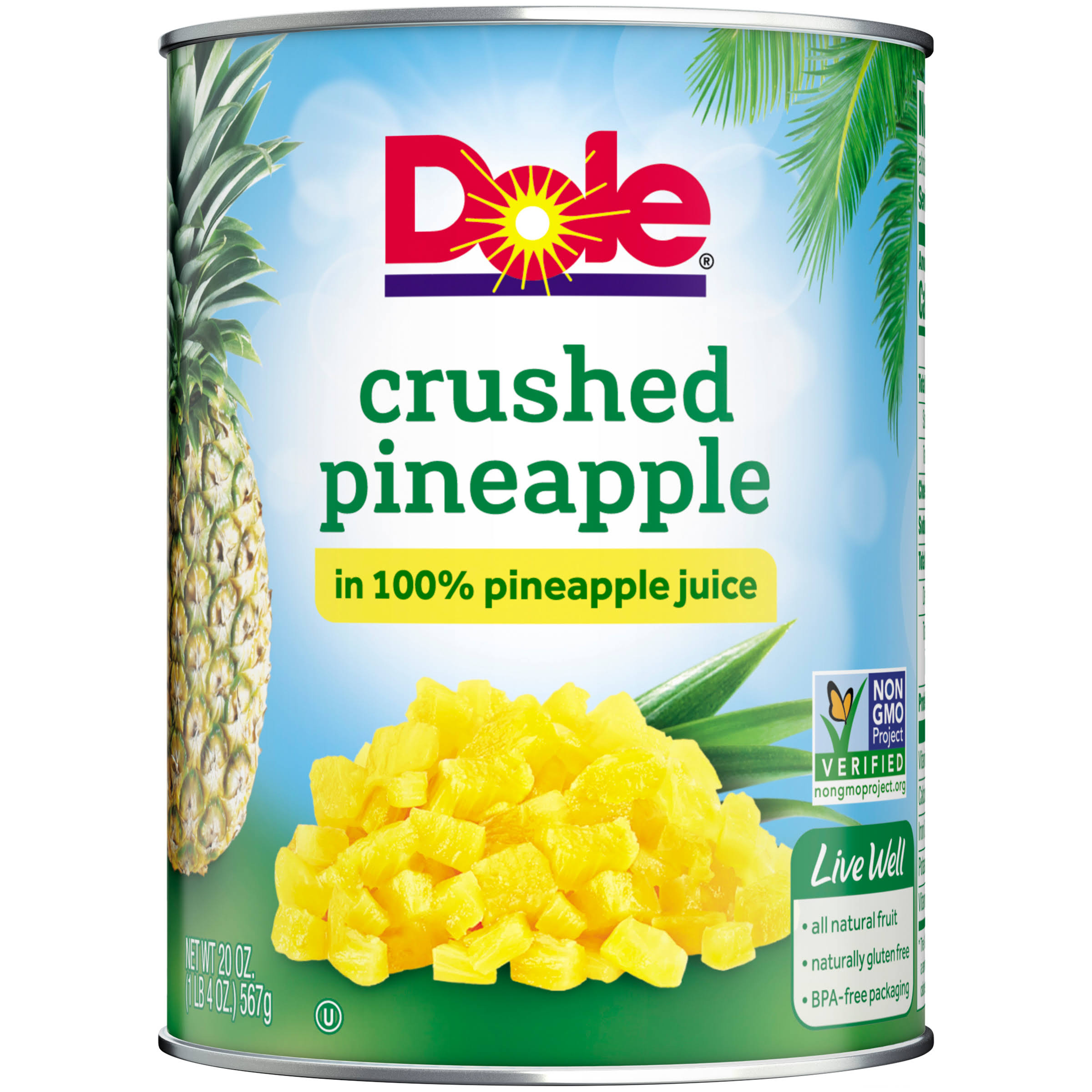 Dole Pineapple Canned Fruit - Crushed, 20oz