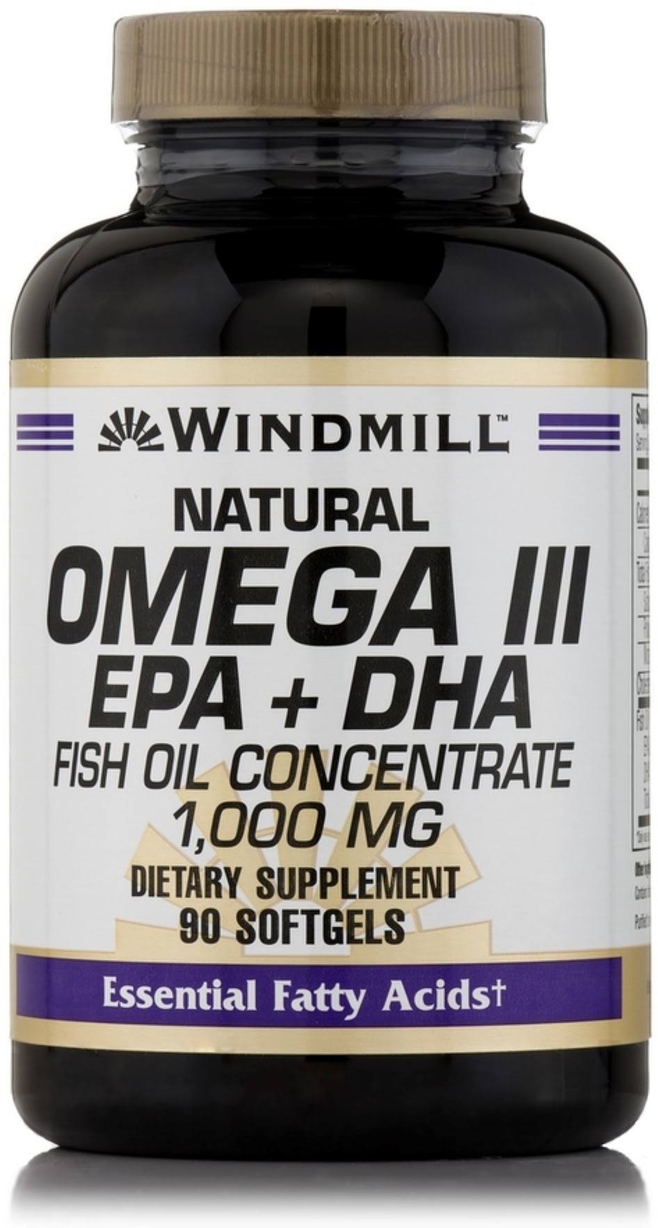 Windmill Omega III EPA+DHA Fish Oil Concentrtate - 90 softgels