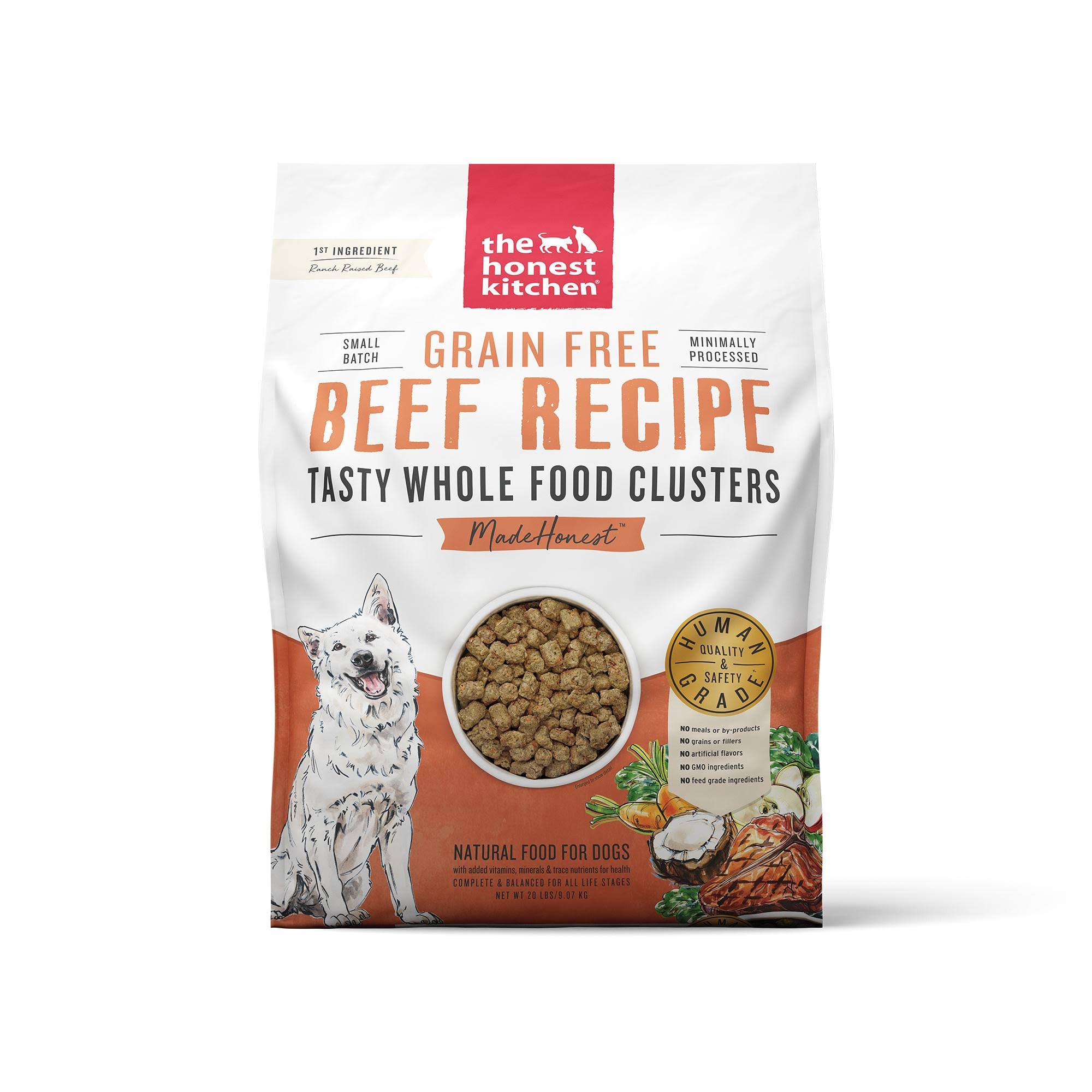 The Honest Kitchen Grain-Free Whole Food Clusters Beef - 20 lbs