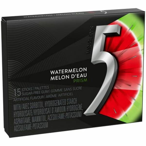 5 Watermelon Prism Sugar Free Chewing Gum