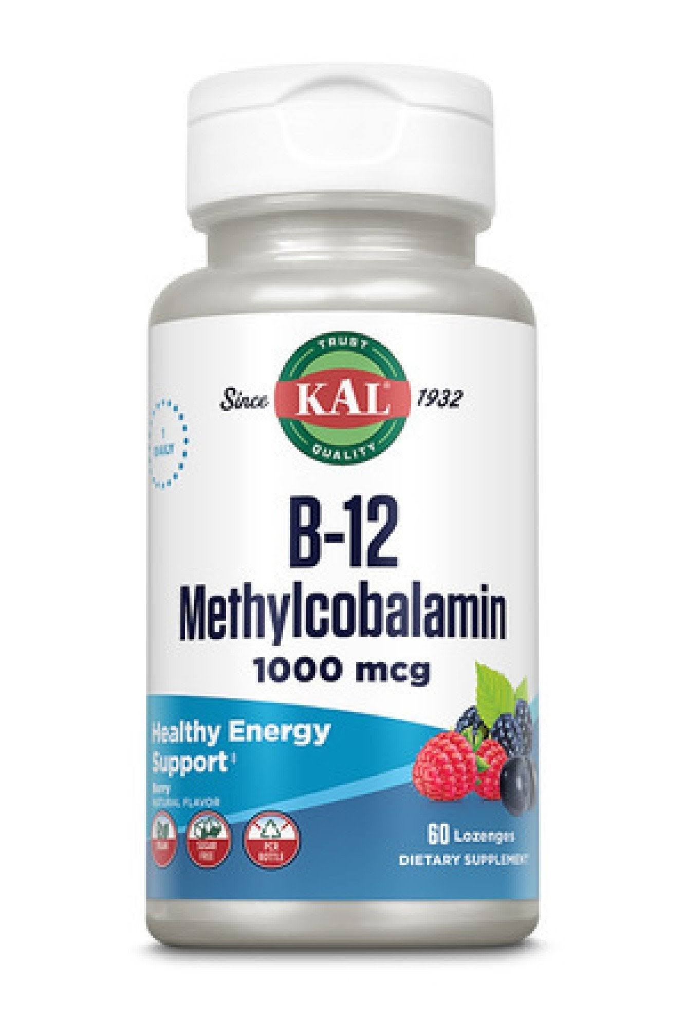 KAL Methylcobalamin Dietary Supplement - Berry, 60 Tablets