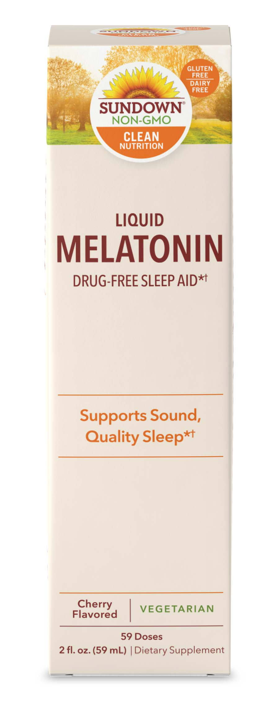 Sundown Naturals Melatonin Liquid - Cherry, 59ml