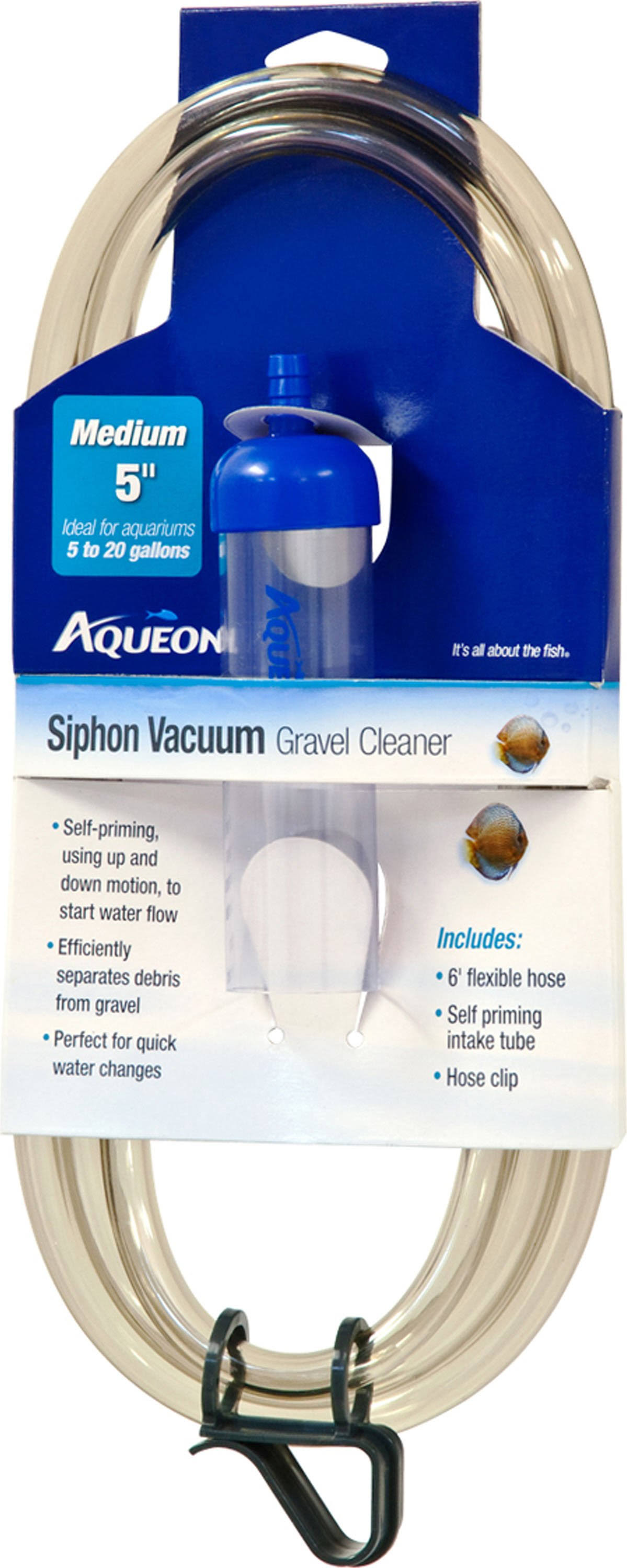 Aqueon Mini Siphon Vacuum Aquarium Gravel Cleaner - 5"
