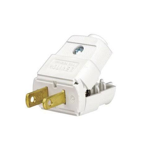 Leviton Light-Duty Plug - White, 15amp