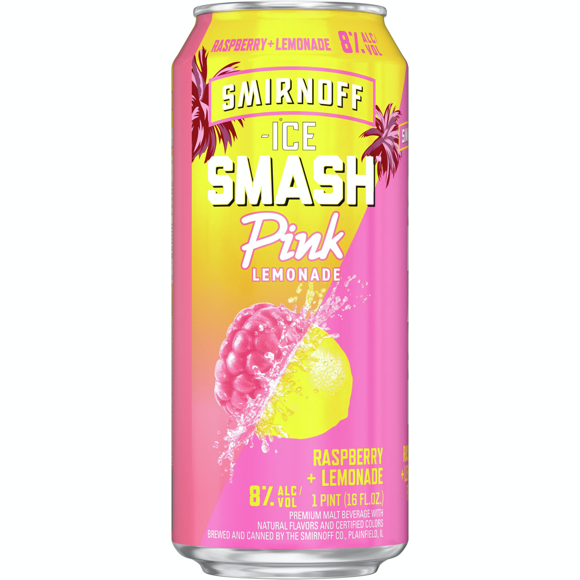 Smirnoff Ice Smash Pink Lemonade 16oz Single Can