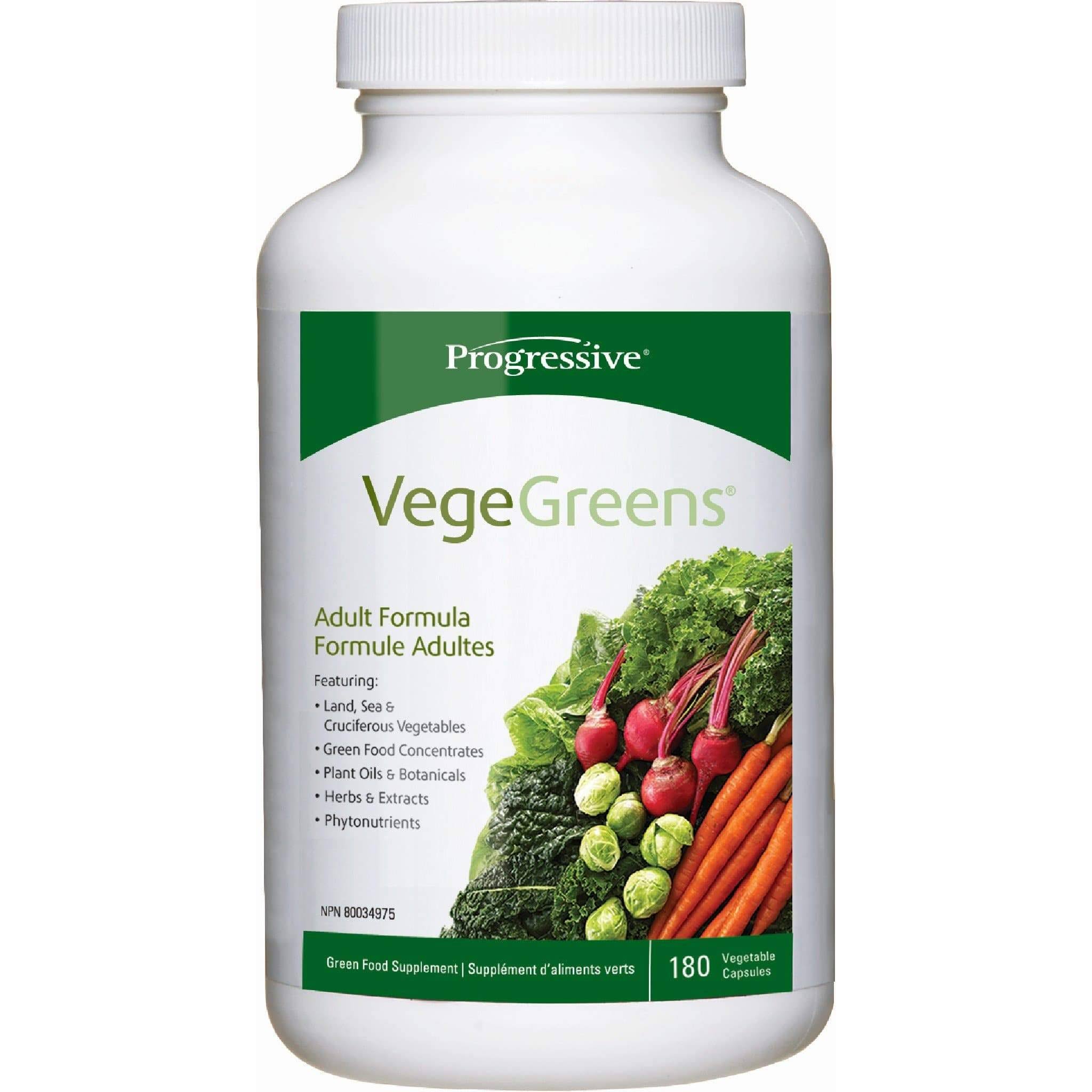 Progressive VegeGreens Supplement - 180ct