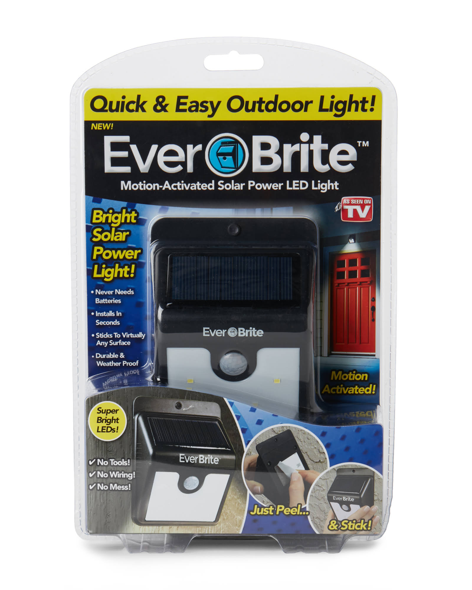 EverBrite Motion-Activated Solar Power LED Light - Black