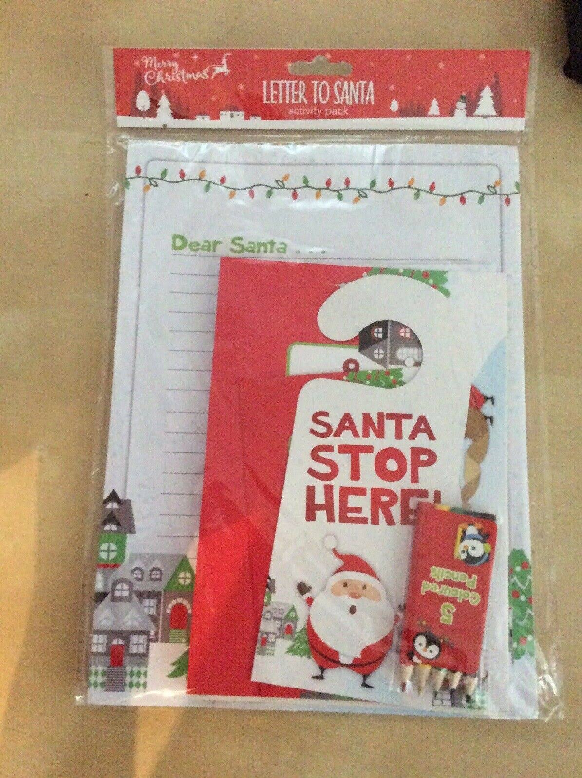 Letter to Santa Pack with Activity Book, Door Hanger New