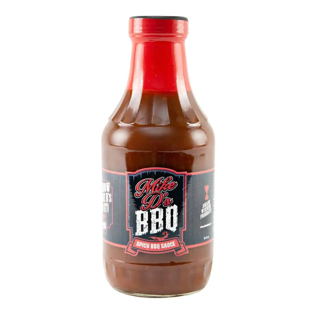 Mike D's Bbq Sauce, BBQ, Spicy - 16 fl oz