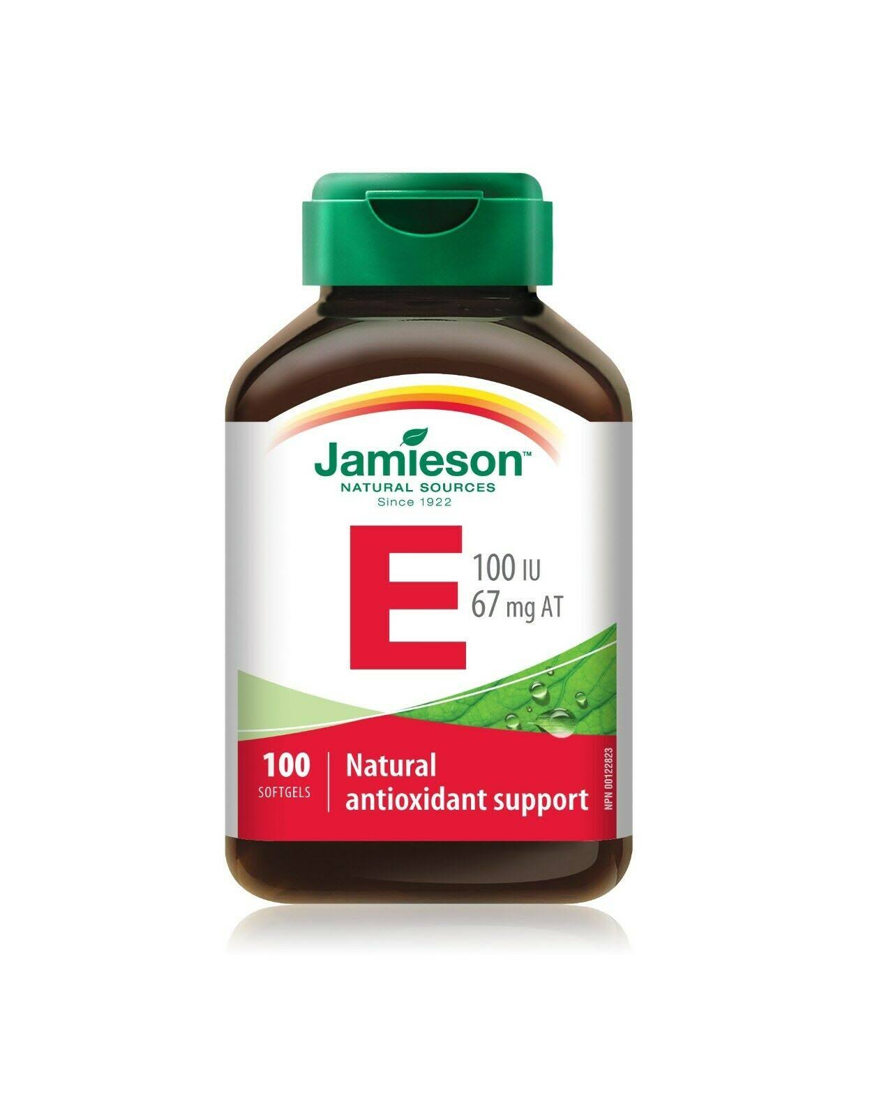 Jamieson Vitamin E Natural Antioxidant Support Dietary Supplement - 100ct