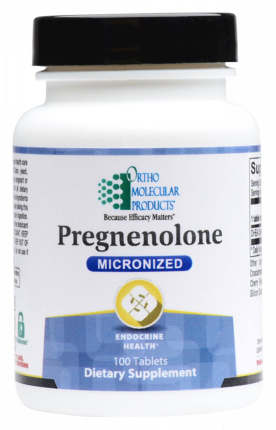 Ortho Molecular Pregnenolone Dietary Supplement - 100 Tablets