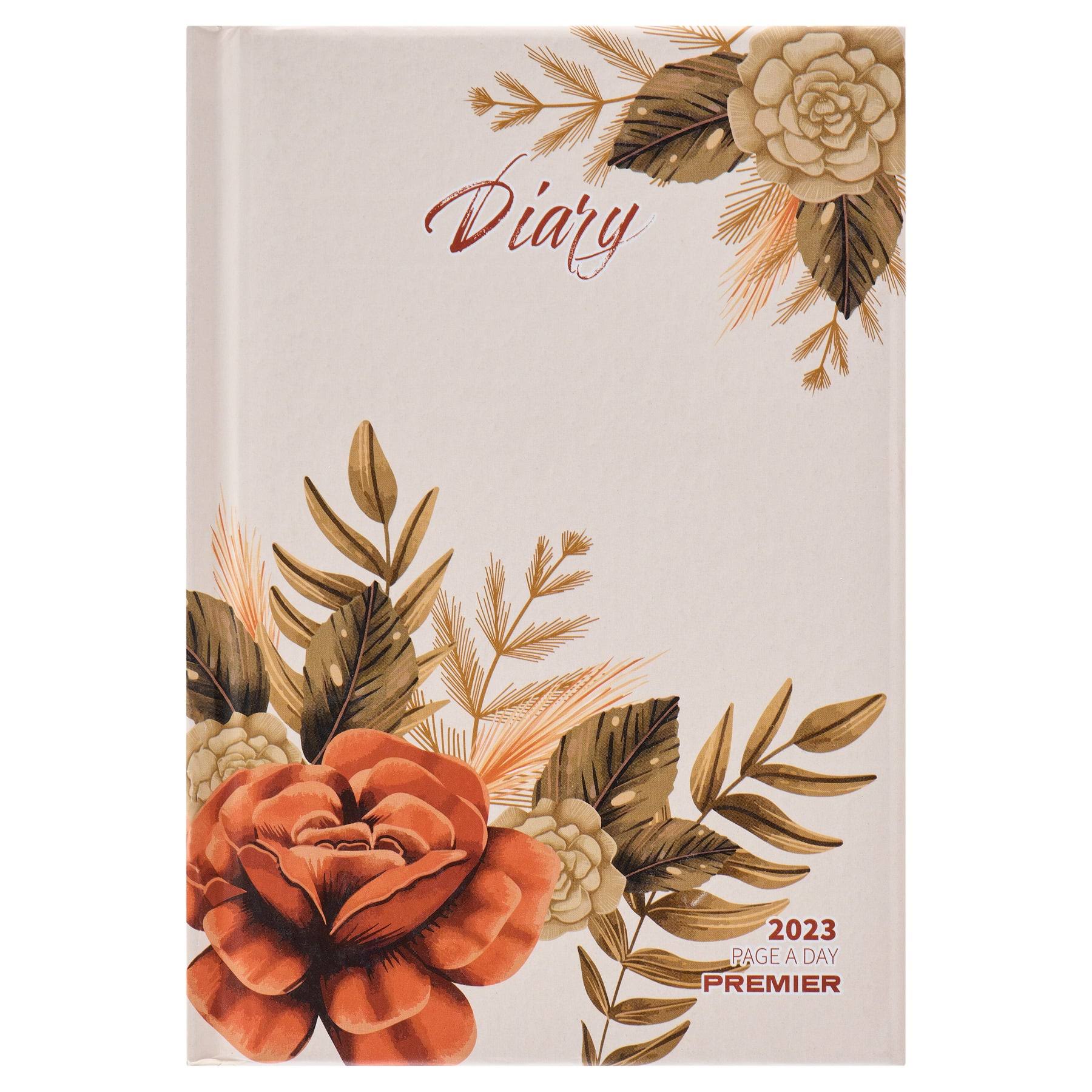 Premier 2023 A5 Diary - Page A Day - Flower