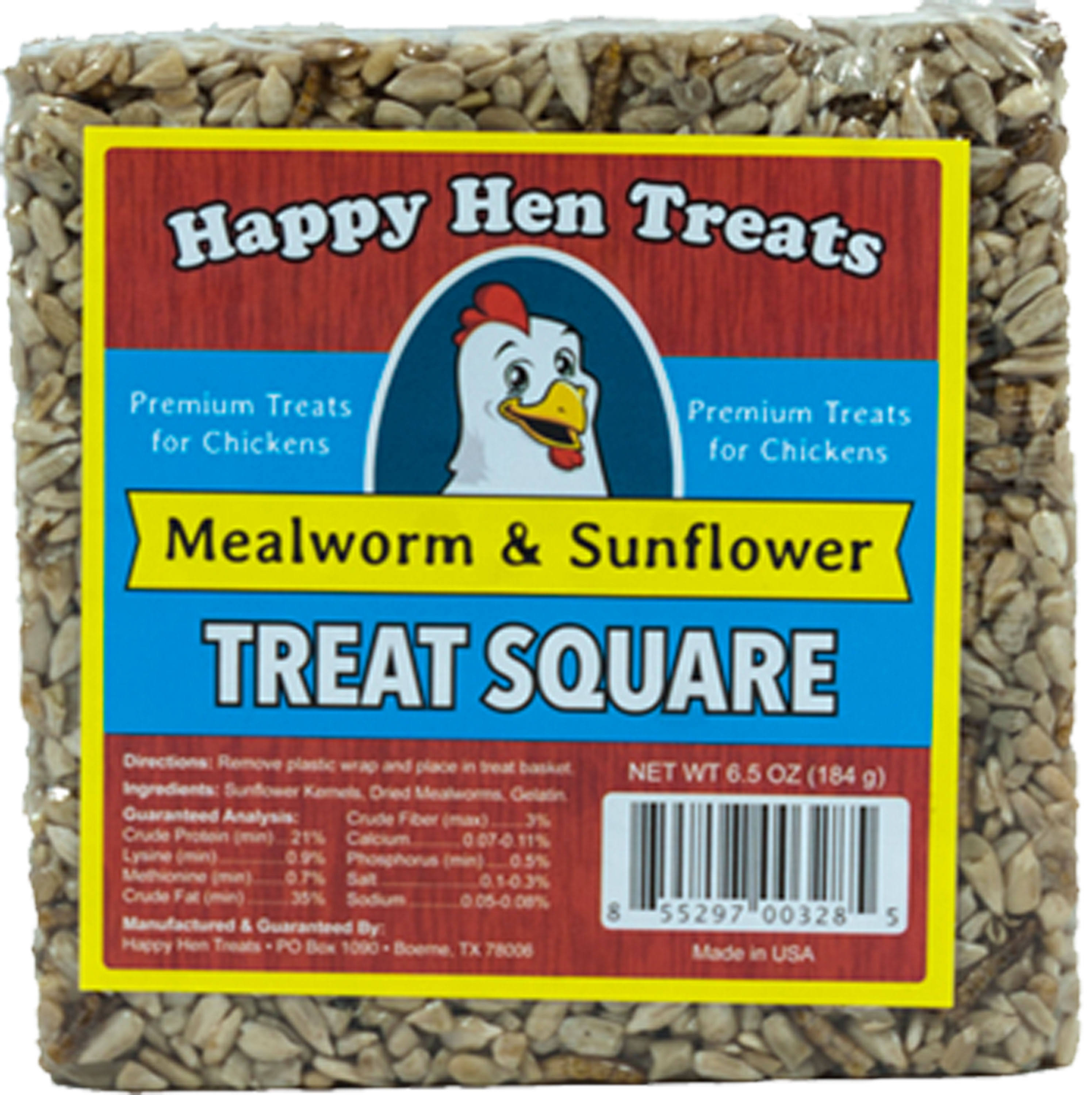 Happy Hen Treats Treat for Pets, Mealworm and Sunflower Treat Square