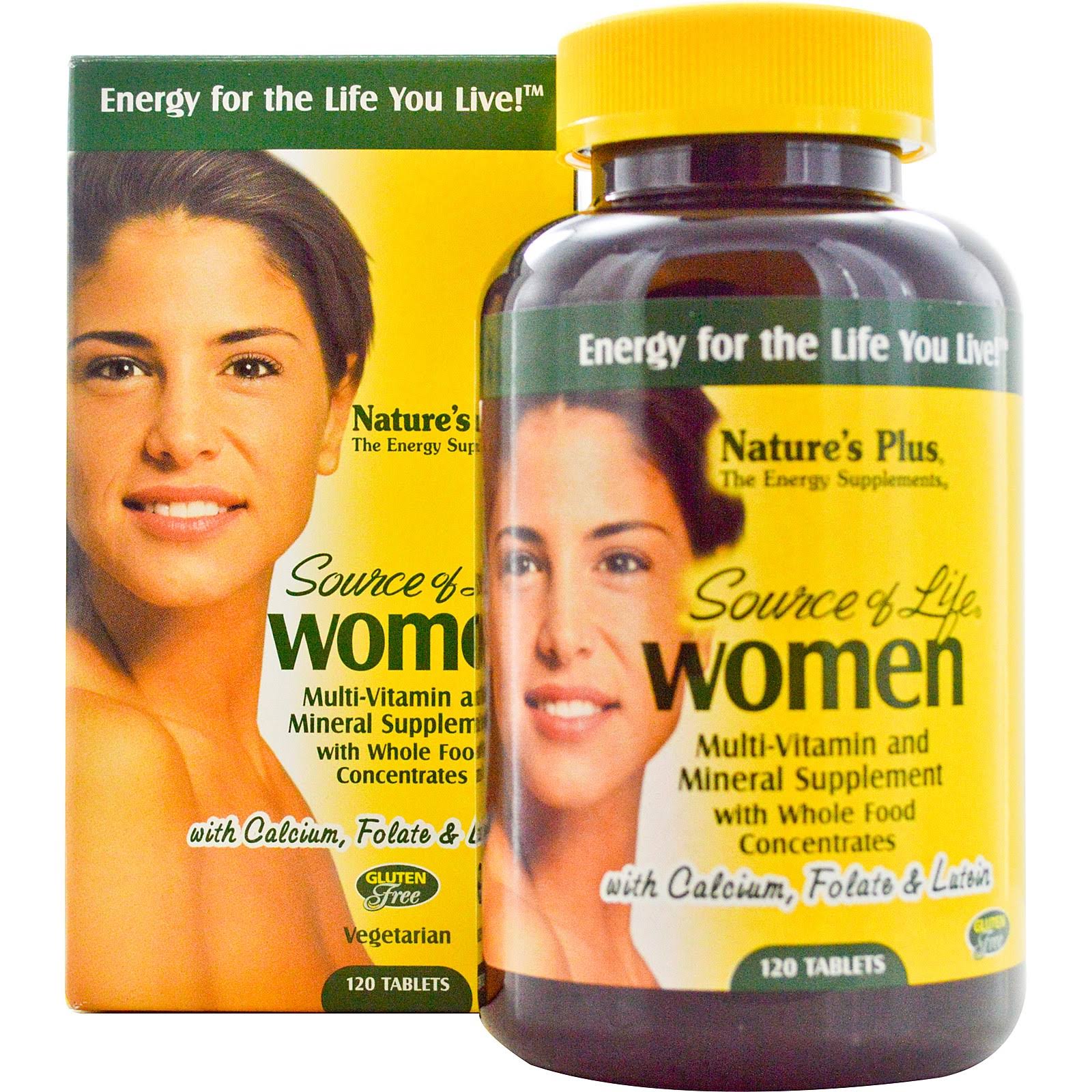 Nature's Plus Source of Life Women Multi-Vitamin and Mineral Supplement Tablets - x120