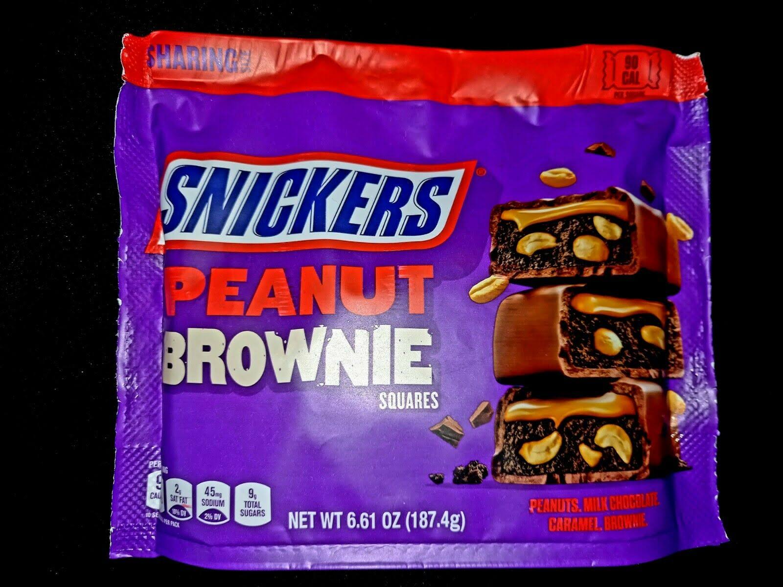 187.4g Snickers Peanut Brownie Squares Chocolate American Halloween Candy Sweets