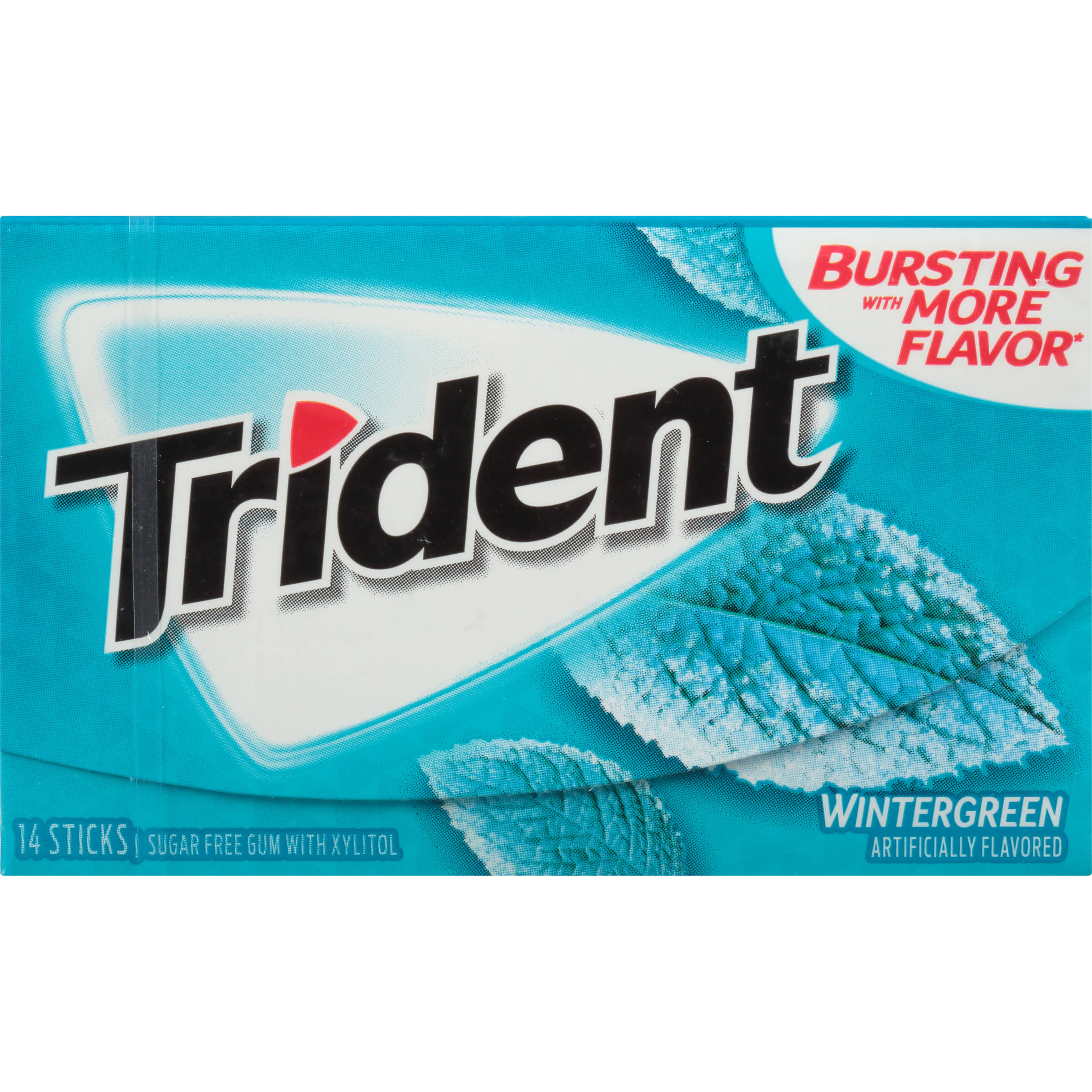 Trident Gum, Sugar Free, Wintergreen - 14 sticks
