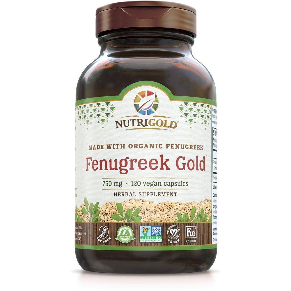Nutrigold Organic Fenugreek Gold Herbal Supplement - 750mg, 120ct