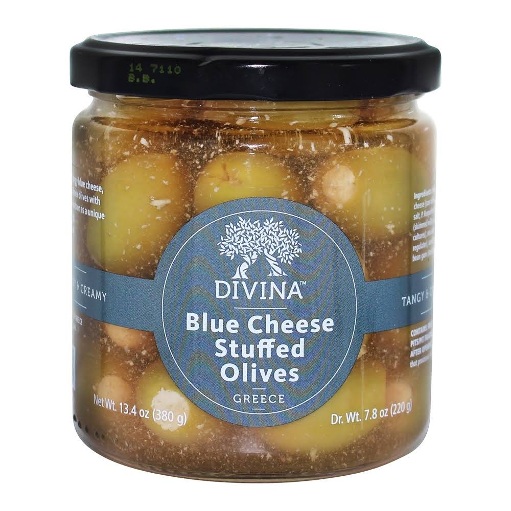 Divina Green Olives Stuffed with Blue Cheese - 7.8oz