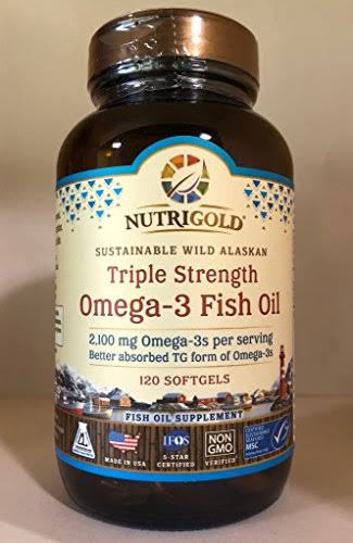 Triple Strength Omega3 Fish Oil 2,100 MG (120 Softgels)