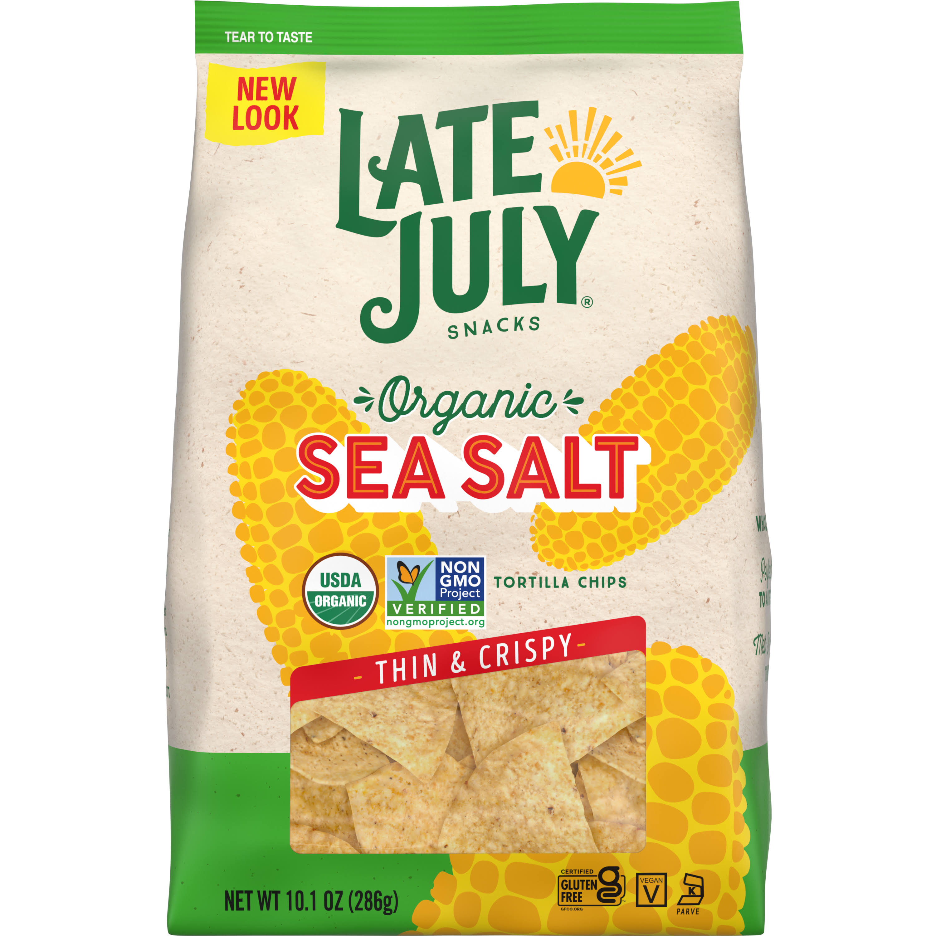 Late July Tortilla Chips, Organic, Sea Salt - 10.1 oz