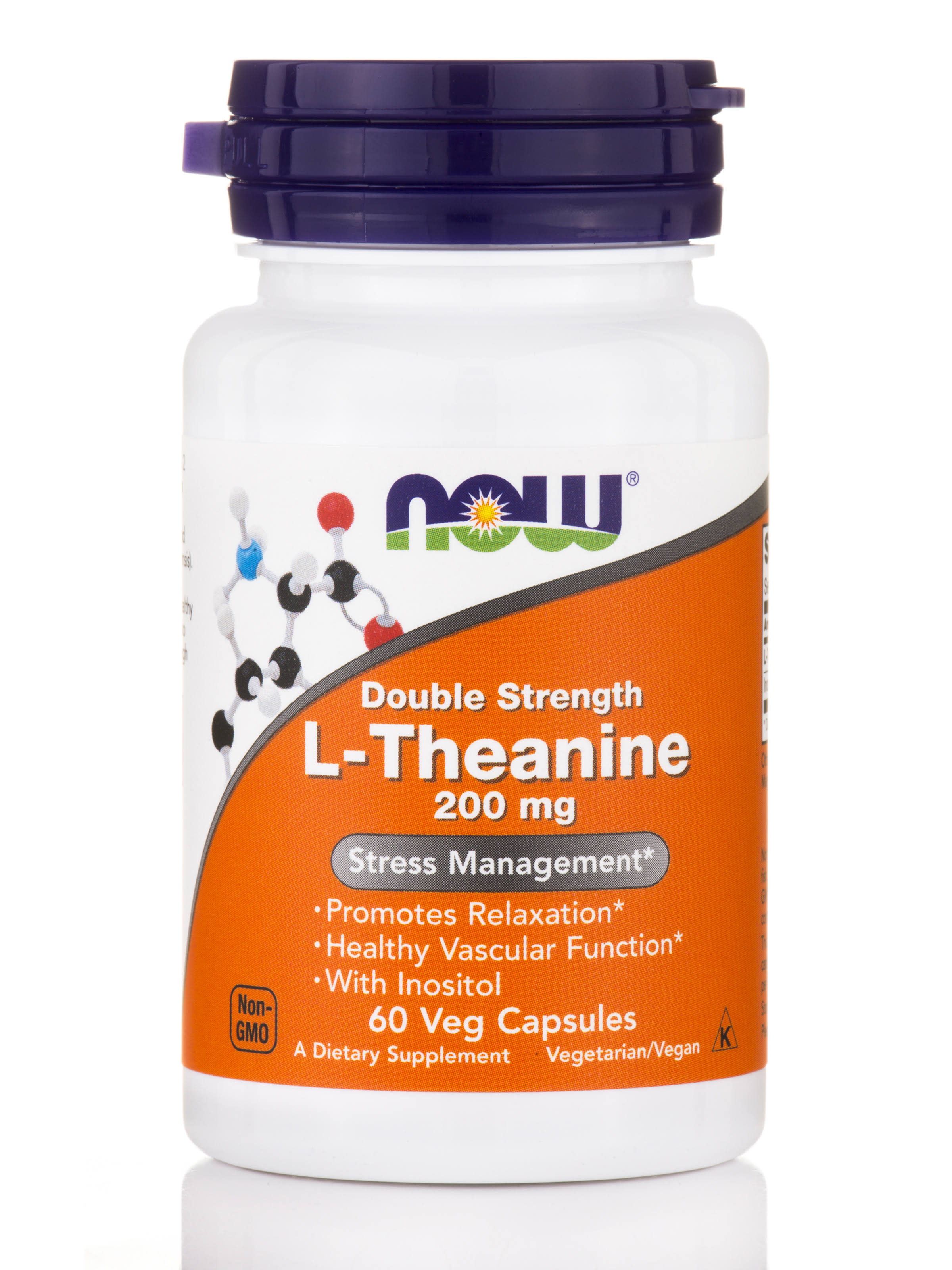 Now L-Theanine Stress Management - 200mg, 60 Vcaps
