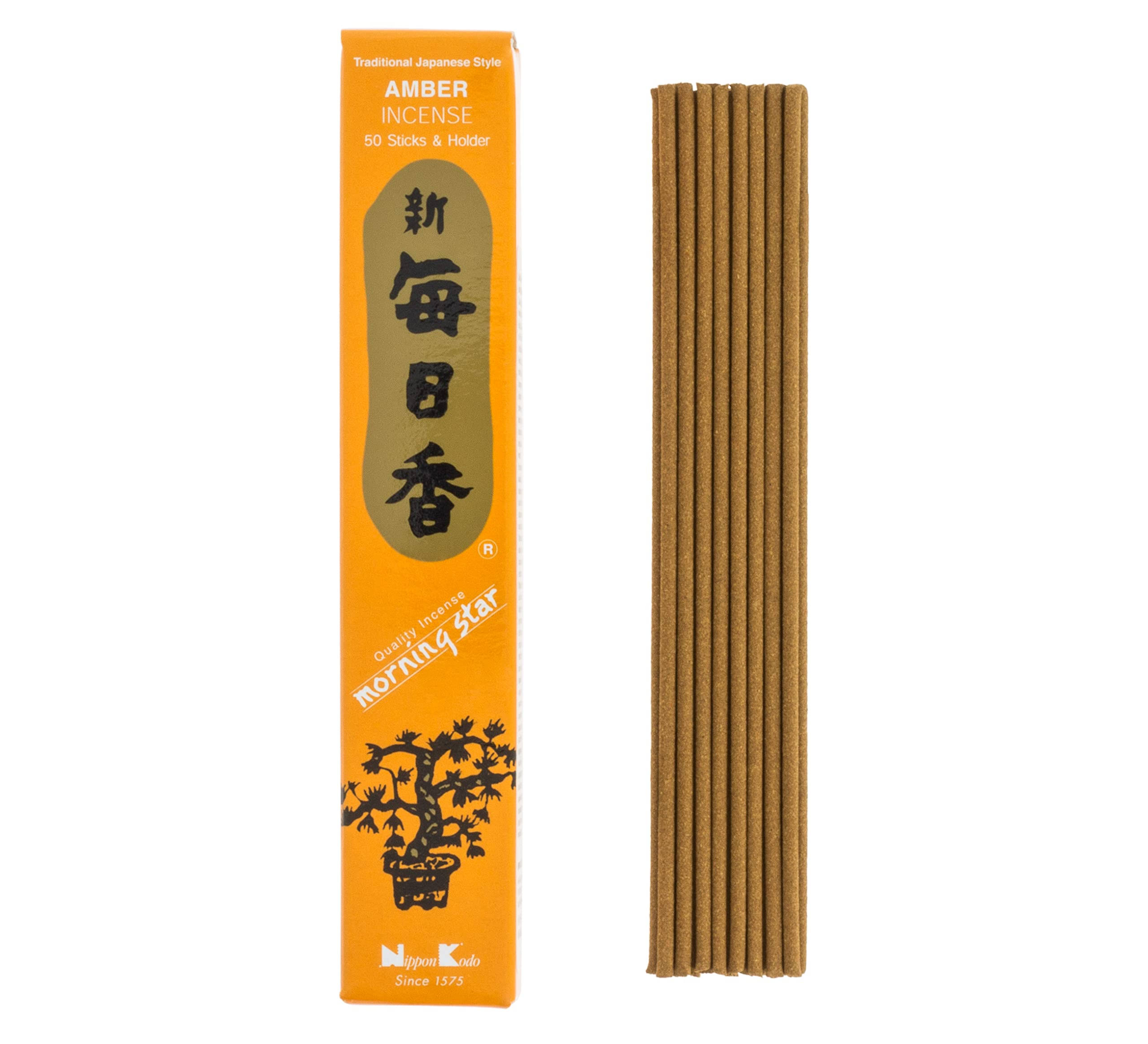 (Amber) Morning Star Japanese Incense Sticks 50 Sticks
