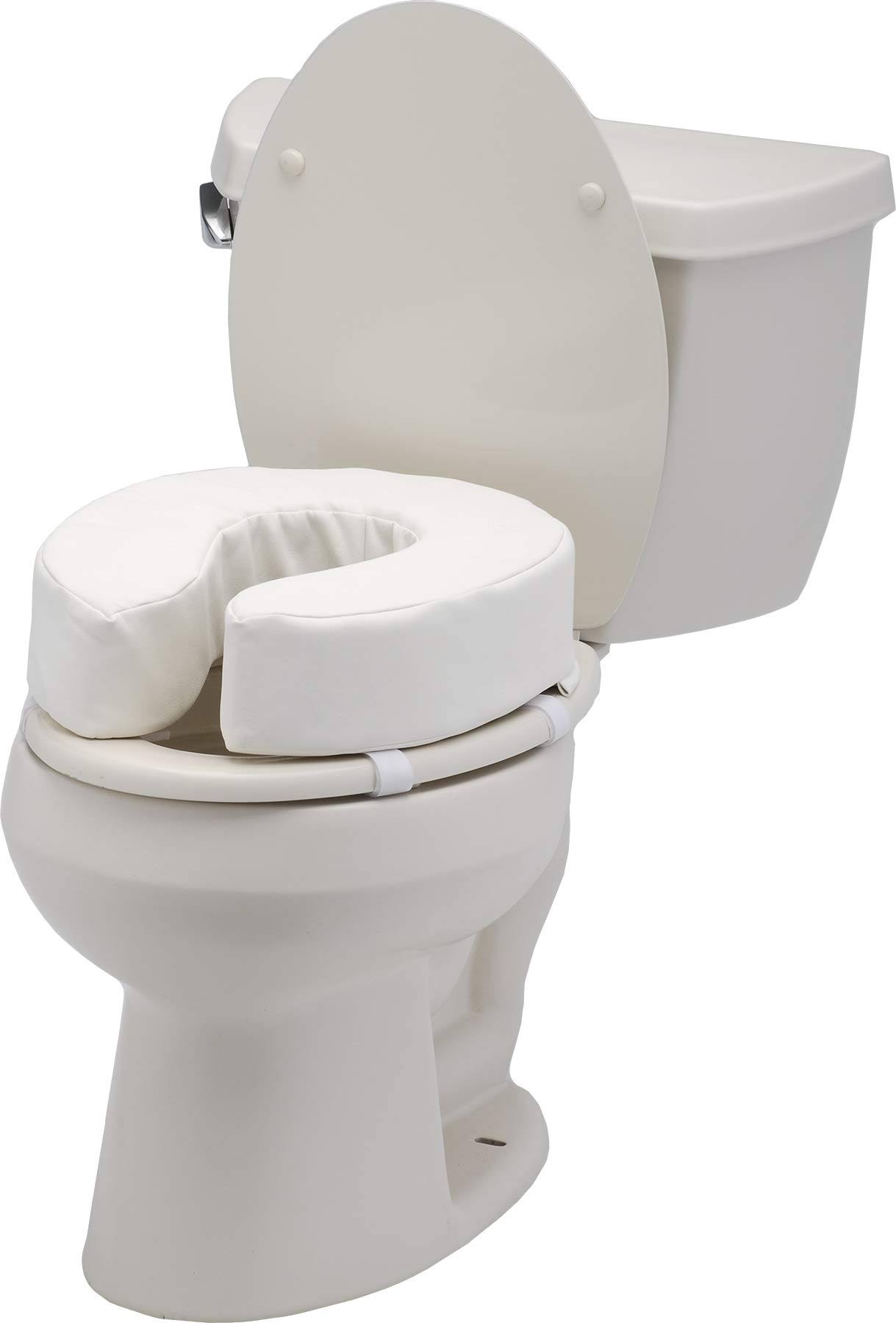 Nova Medical Products Padded Toilet Seat Riser - Vanilla, 4"