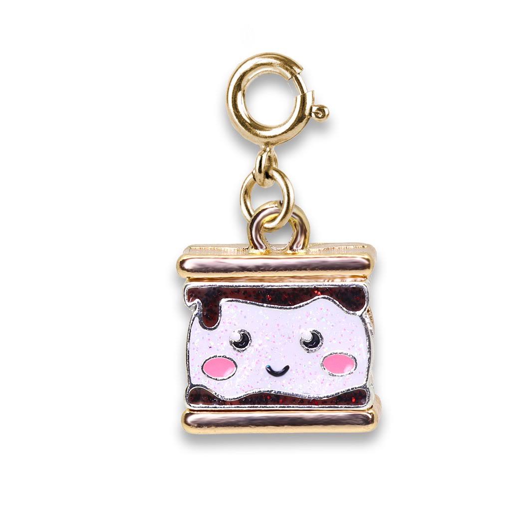 Charm It! Gold Glitter S'mores Charm