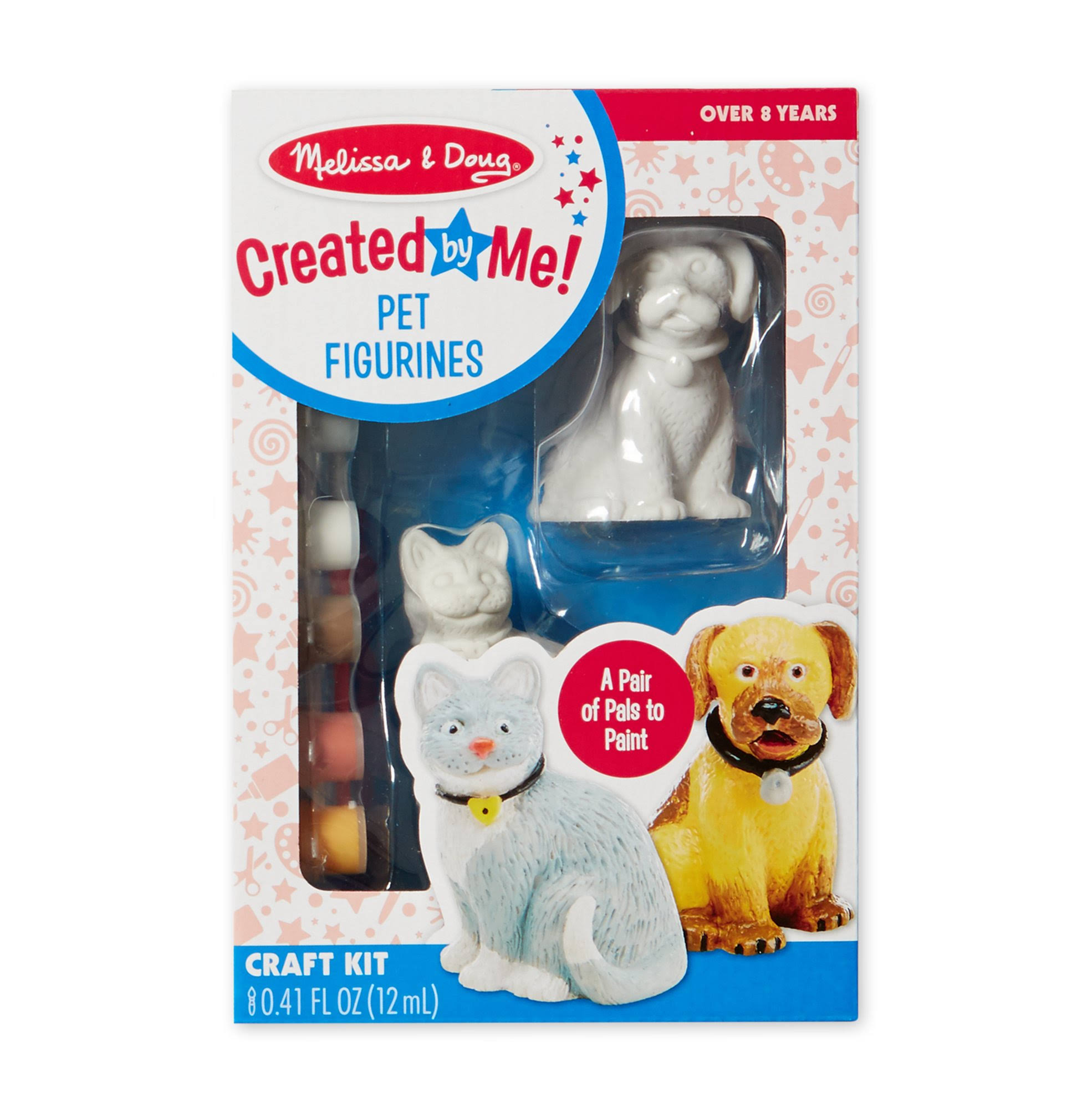 Melissa & Doug Decorate-Your-Own Pet Figurines Craft Kit - Cat & Dog