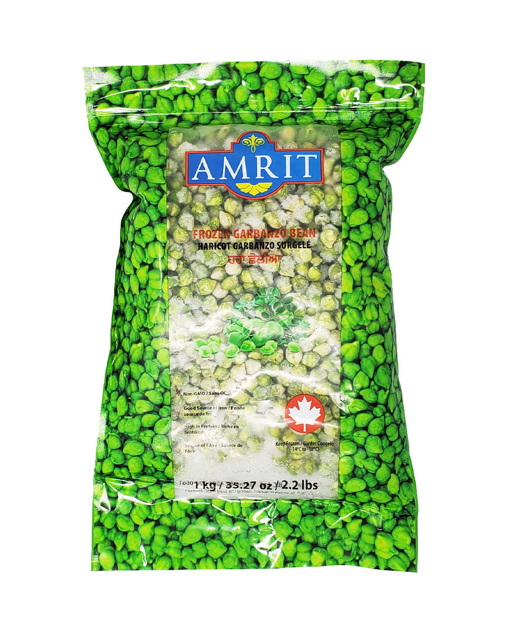 Amrit Frozen Garbanzo Green chickpeas 1kg