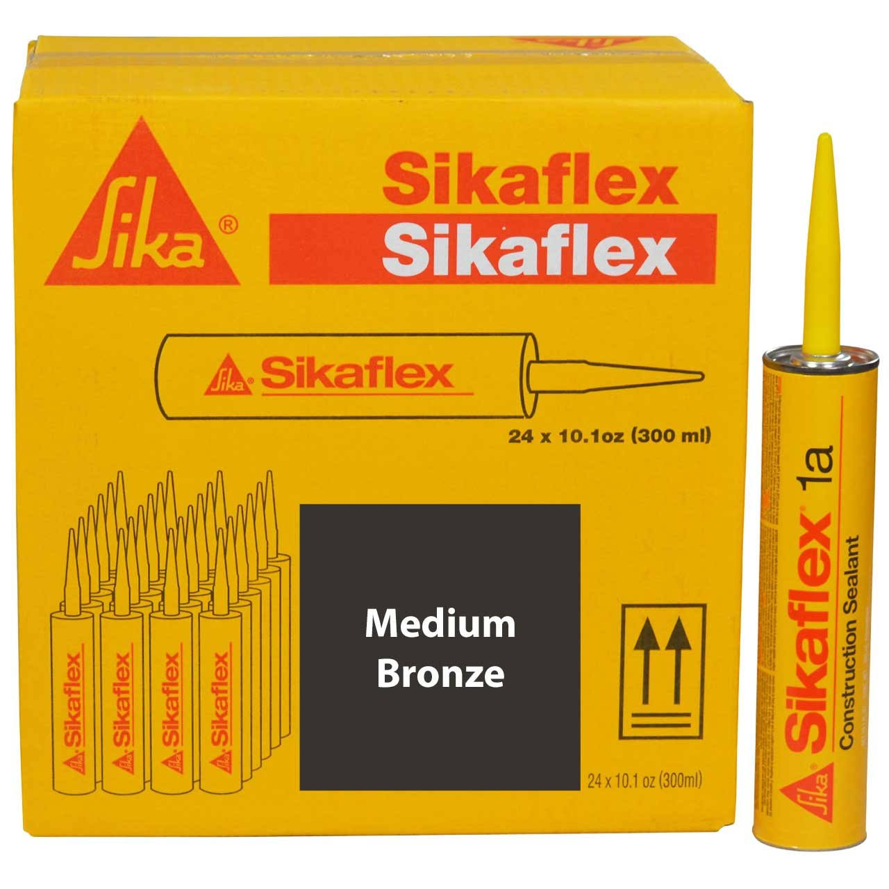 Sikaflex 1A Polyurethane Premium Grade High Performance Elastomeric Sealant, 10.3 fl oz Capacity,Medium Bronze , 12 Tubes