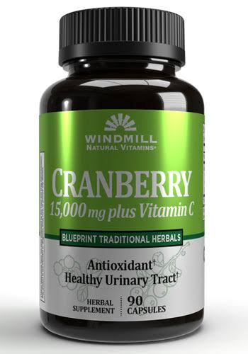 Windmill Natural Vitamins Cranberry 1,5000mg Plus Vitamin C (90 Capsules)