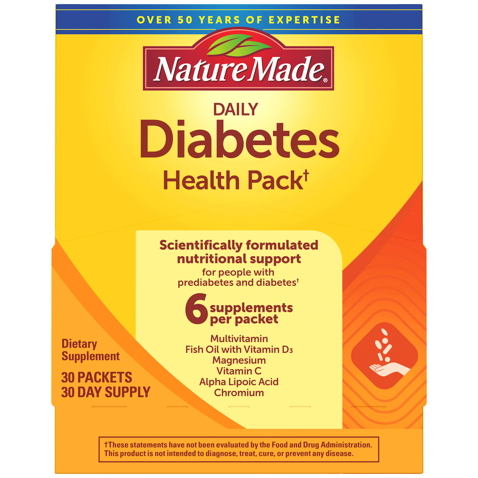 Nature Made Diabetes Health Packs, Daily, Packets - 30 packets