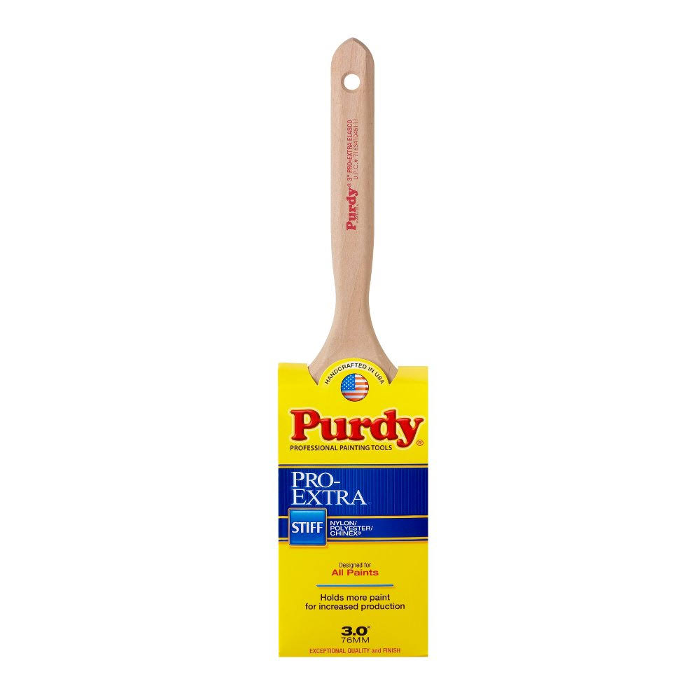 Purdy Pro Extra Series Elasco Flat Trim Paint Brush - 3"