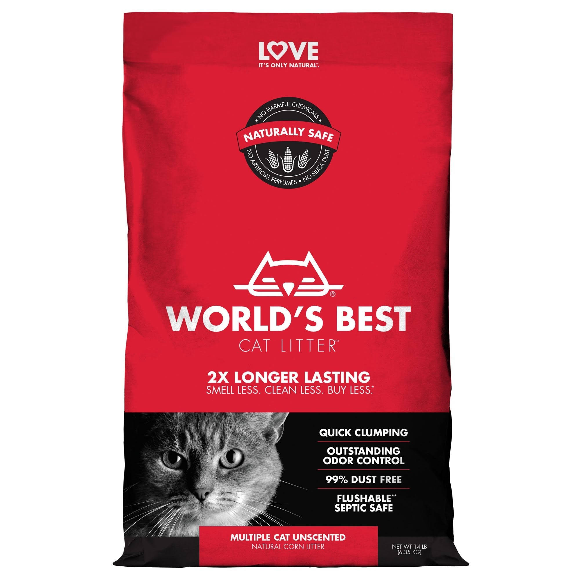 World's Best Multi Cat Clumping Cat Litter 6.35kg