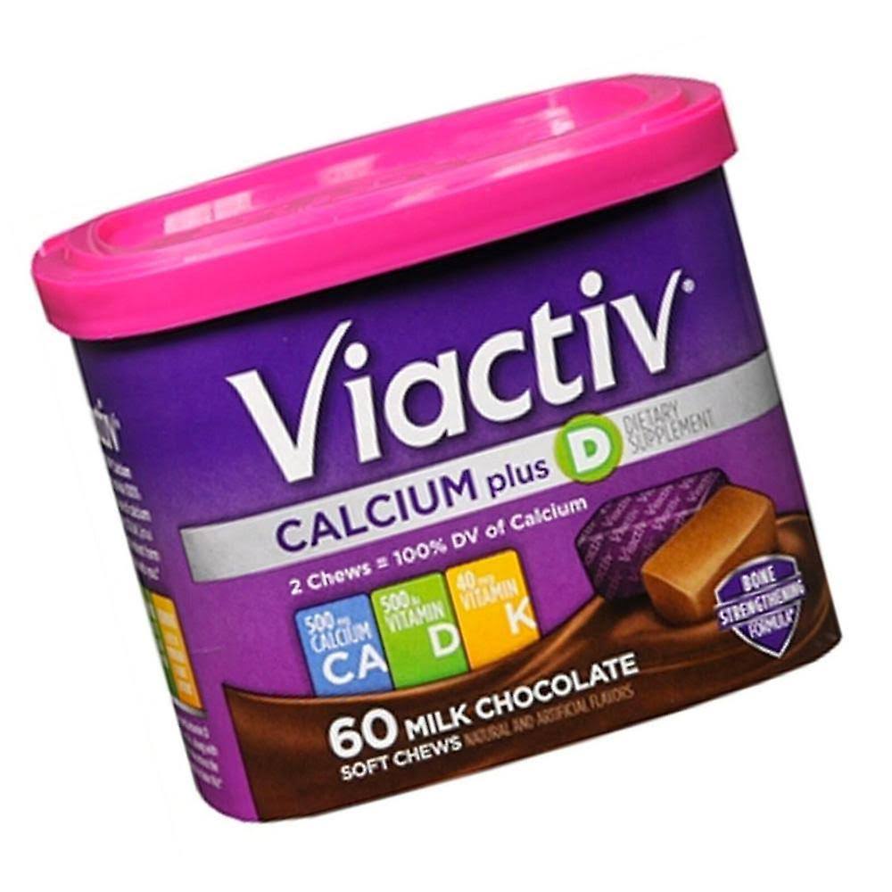 Viactiv Calcium Plus D Dietary Supplement - Milk Chocolate, 60 Soft Chews