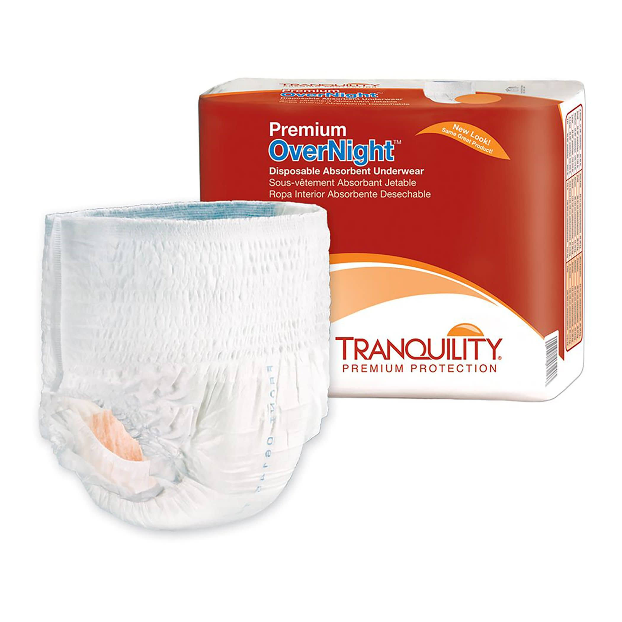 Tranquility Premium Overnight Disposable Underwear - XSmall, 88ct