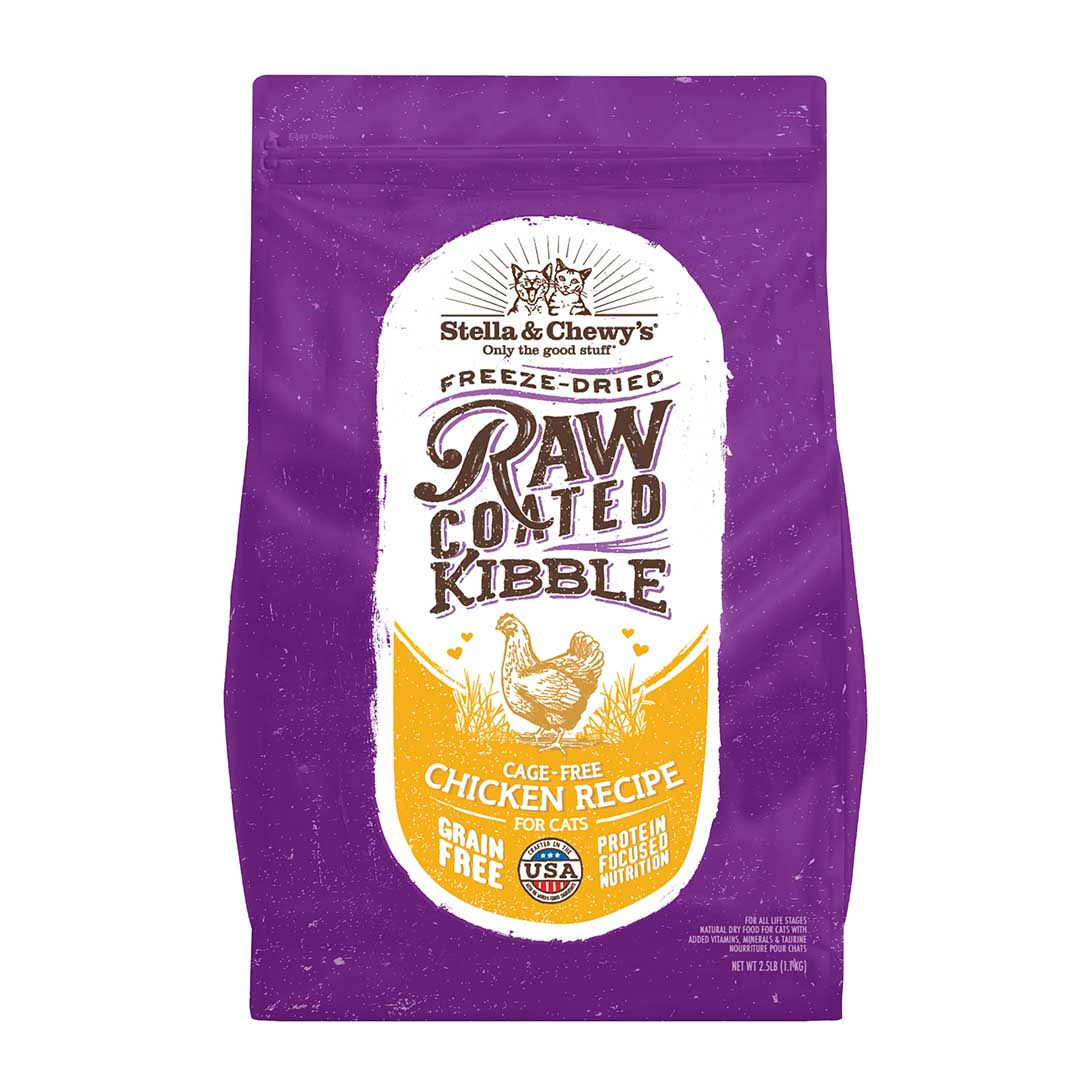 Stella & Chewy's Raw Coated Kibble Cage-Free Chicken Recipe Cat Food 2.5 lbs