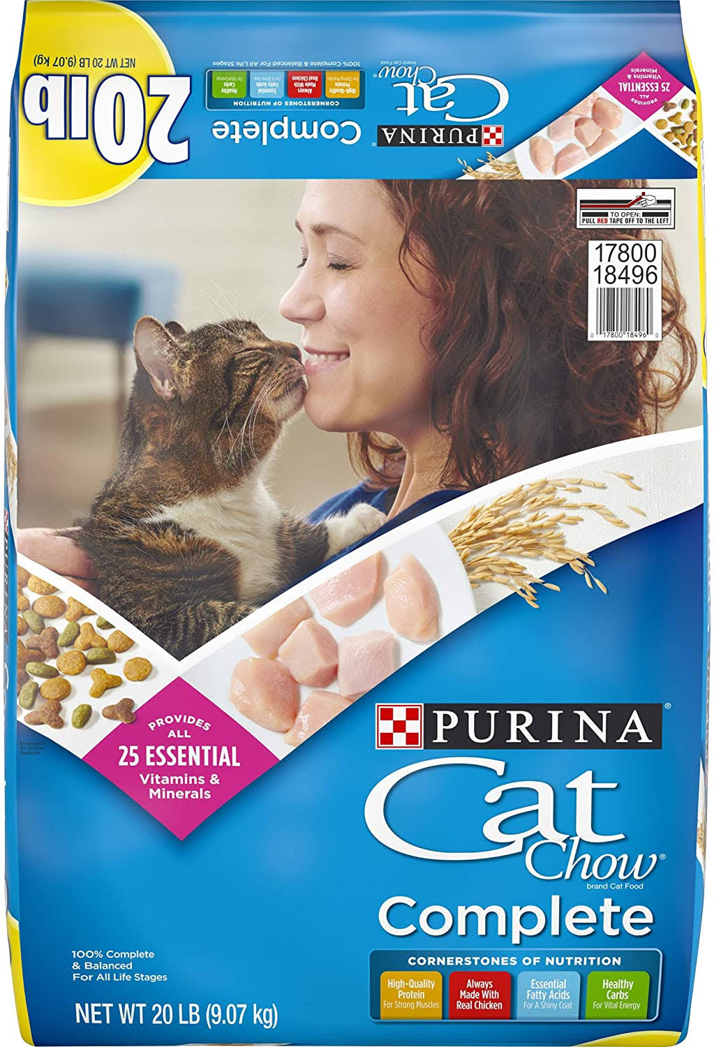 Cat Chow Cat Food, Chicken, Complete, All Life Stages - 20 lb