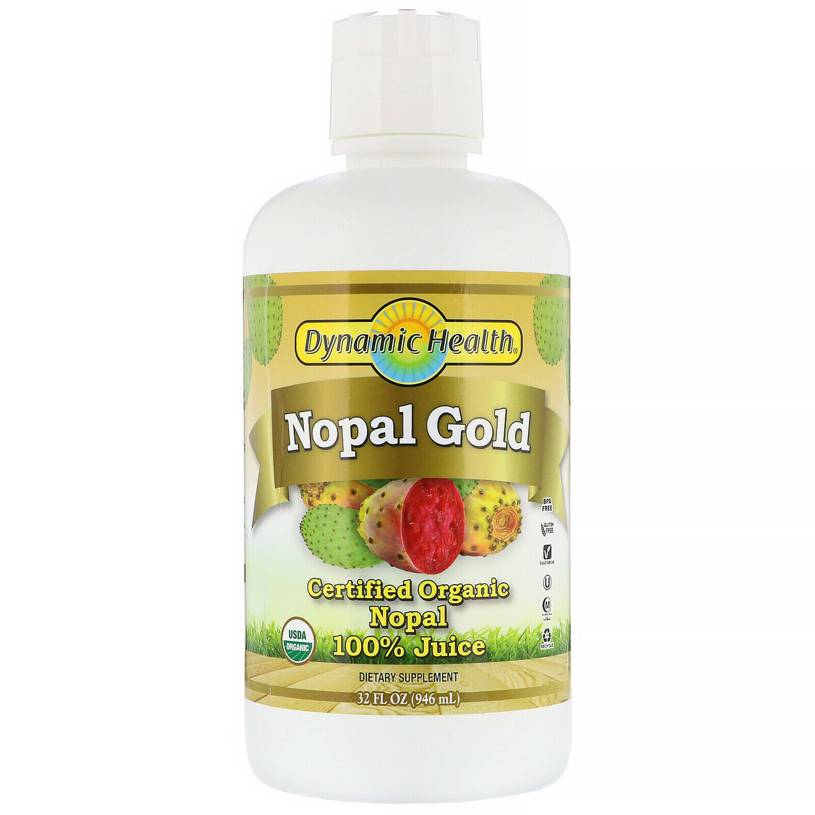 Dynamic Health Organic Certified Nopal Gold Juice - 32oz