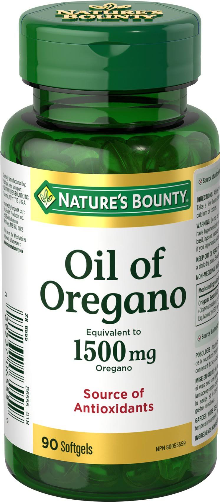 Nature's Bounty Oil of Oregano Liquid Softgels - 90ct