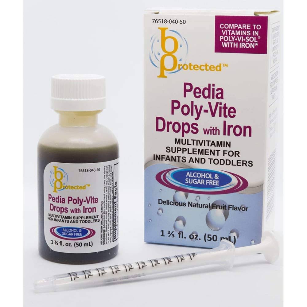 PEDIA Poly-Vite Drops with Iron, 50 ml by B Protected