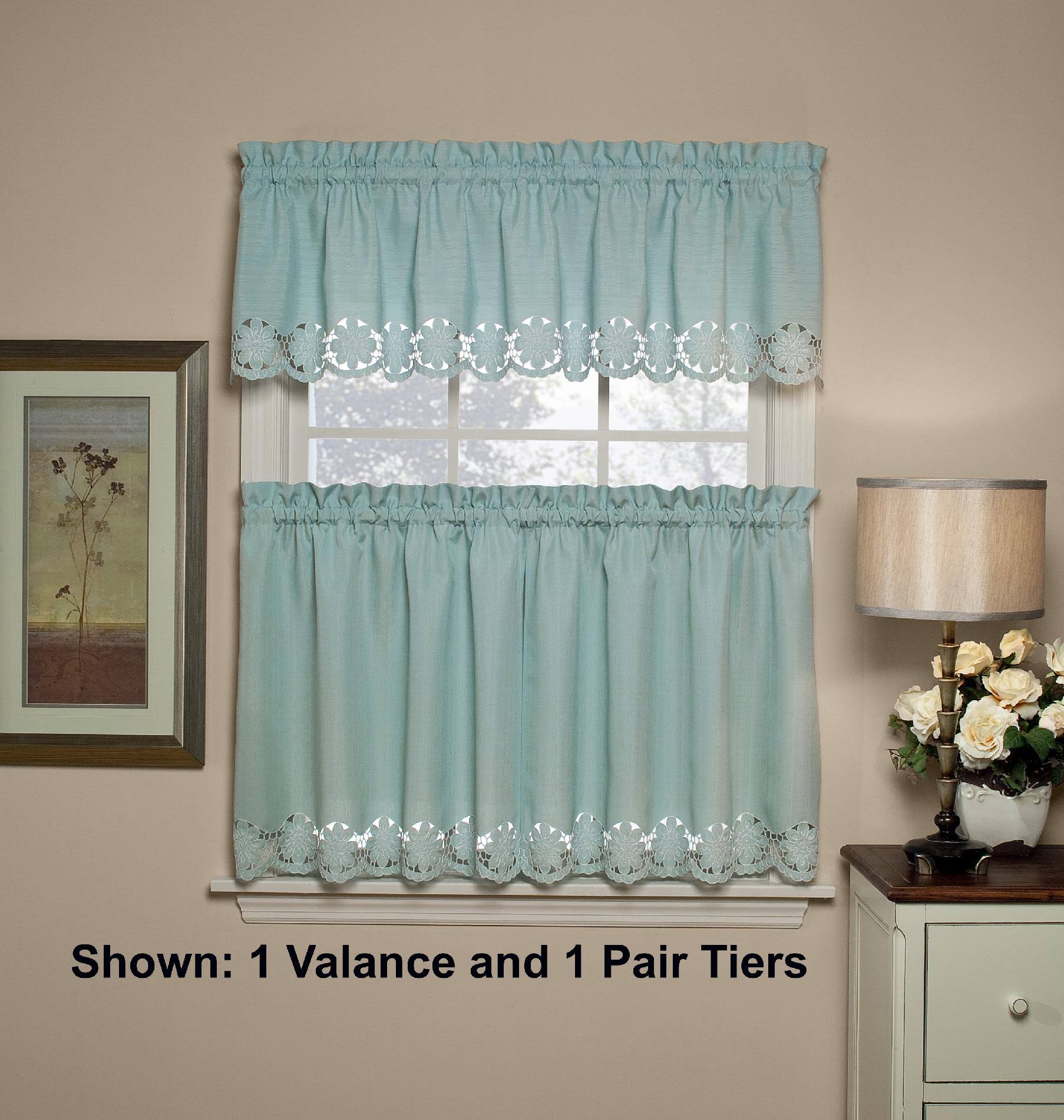 Today's Curtain Taylor 24" Tier Pair, Green