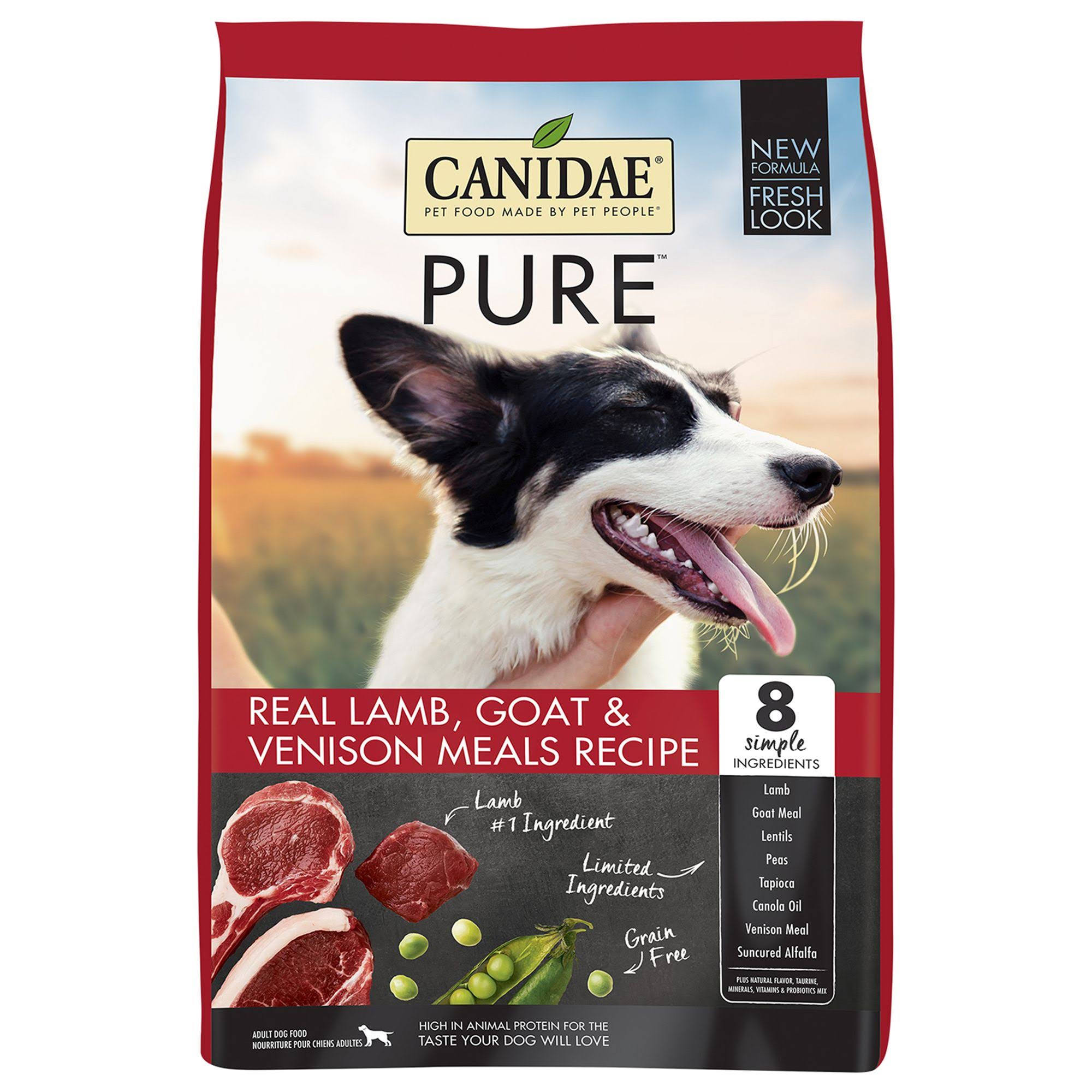 Canidae Grain Free Pure Lamb Goat Venison Dry Dog Food, 24 lb