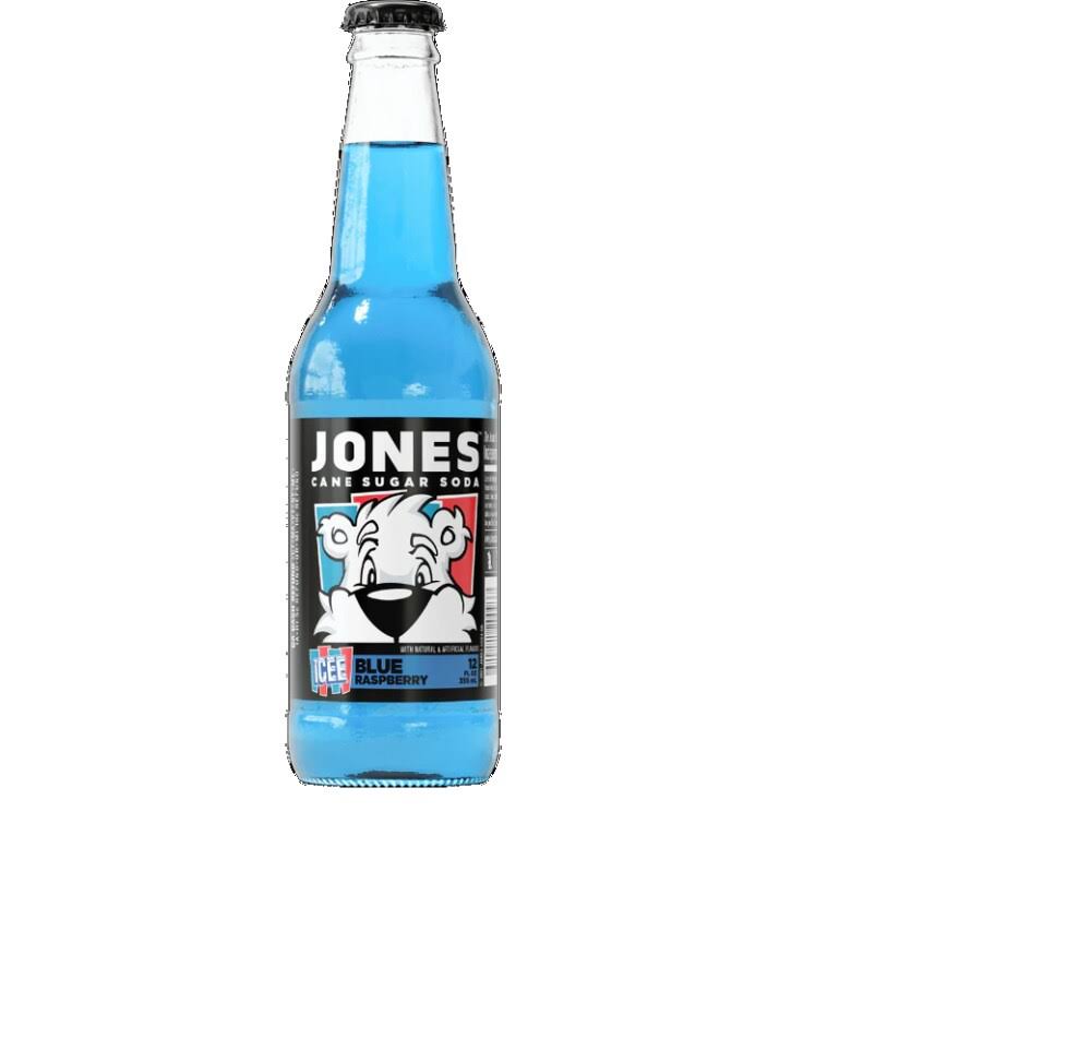 Icee Jones Blue Raspberry Cane Sugar Soda - 12 fl oz
