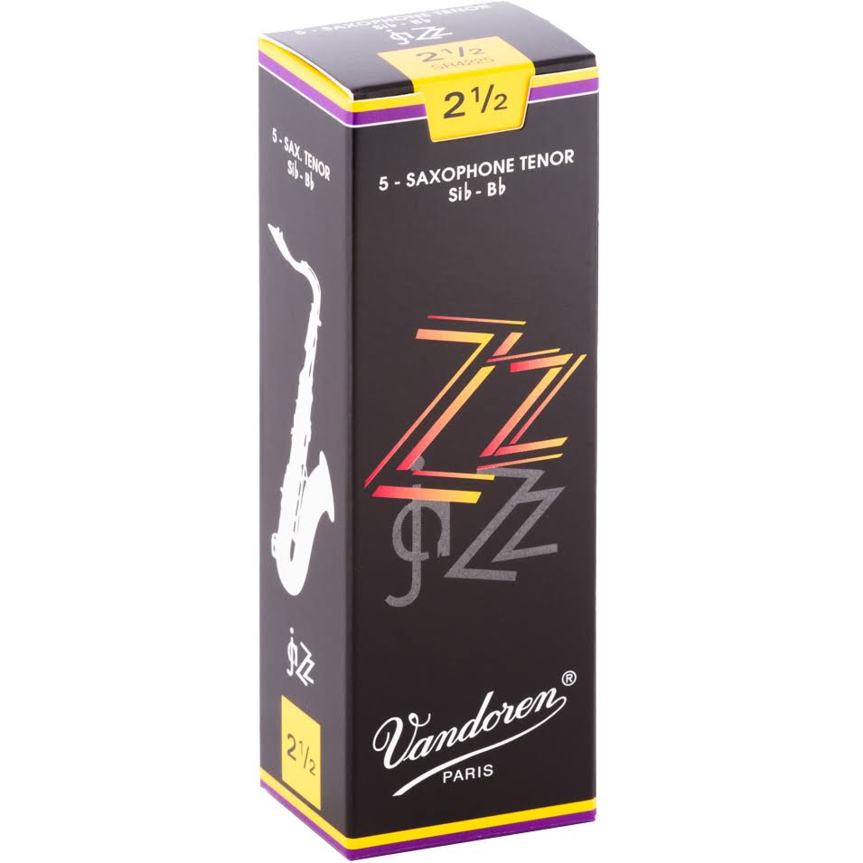 Vandoren ZZ Tenor Saxophone Reeds - Strength 2.5, 5pk