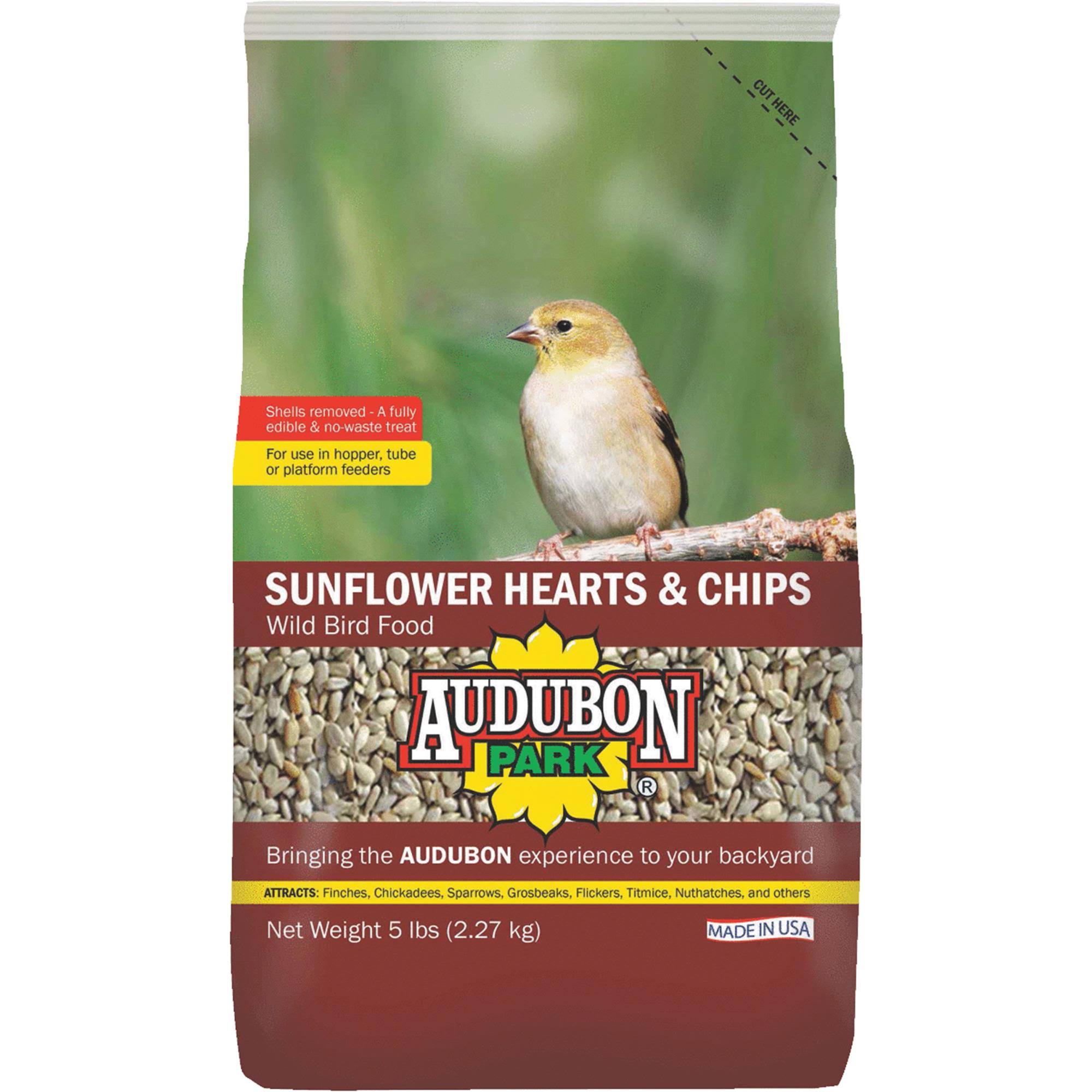 Audubon Park 12224 Wild Bird Food - Sunflower Hearts and Chips, 5lbs
