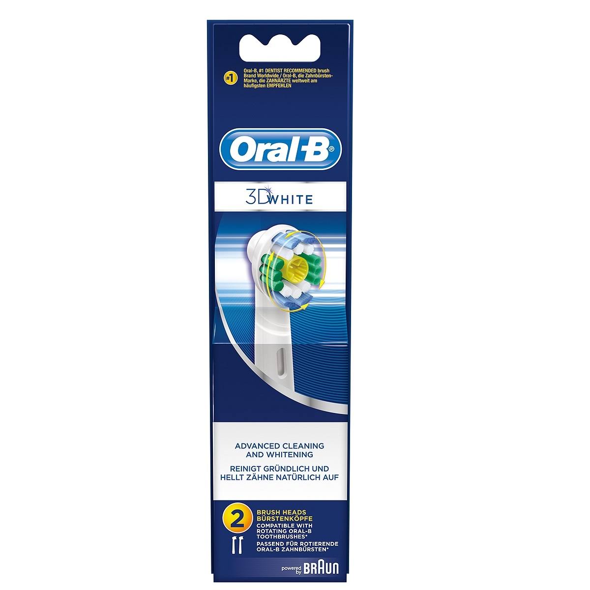 Oral-B 3D White Toothbrush Replacement Brush Heads Refill - 2 Count