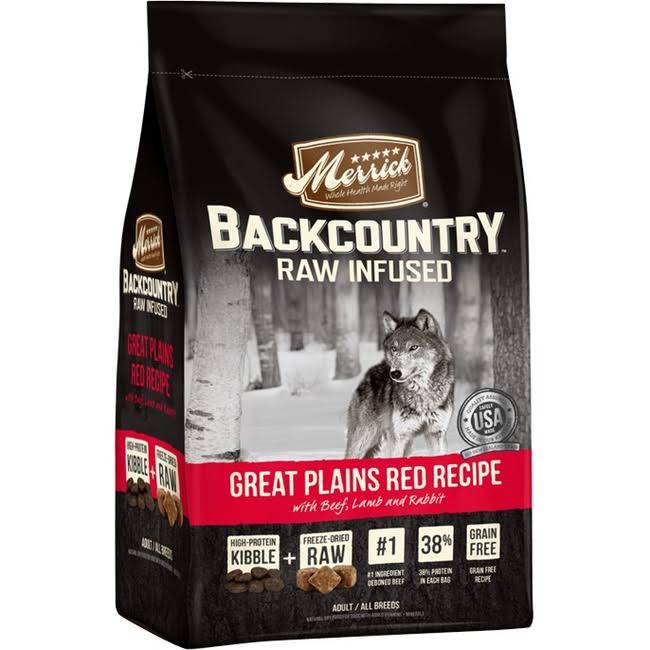 Merrick Backcountry Raw Infused Grain-free Adult Dry Dog Food - Great Plains Red Meat Recipe, 22lbs